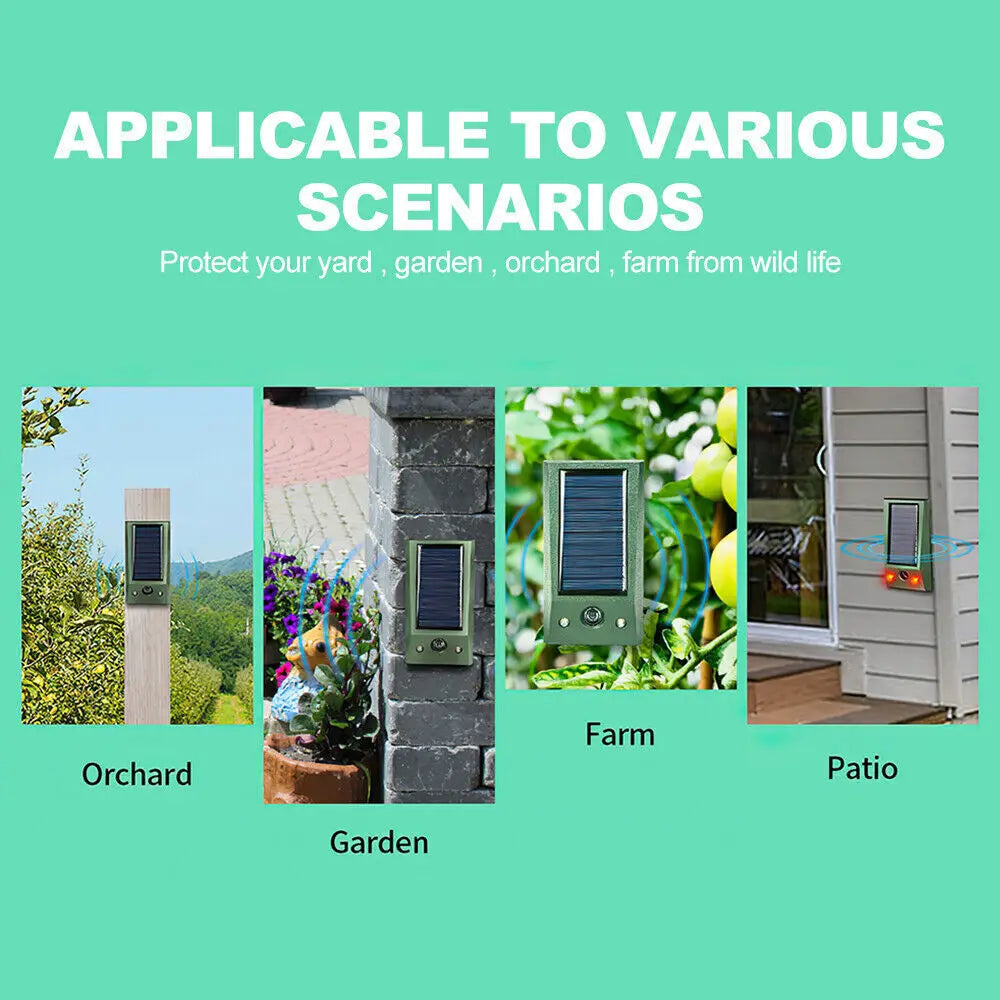 PureExterior™ Solar Ultrasonic Animal Repeller.