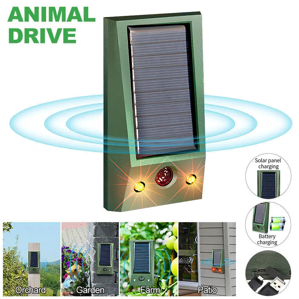 PureExterior™ Solar Ultrasonic Animal Repeller.